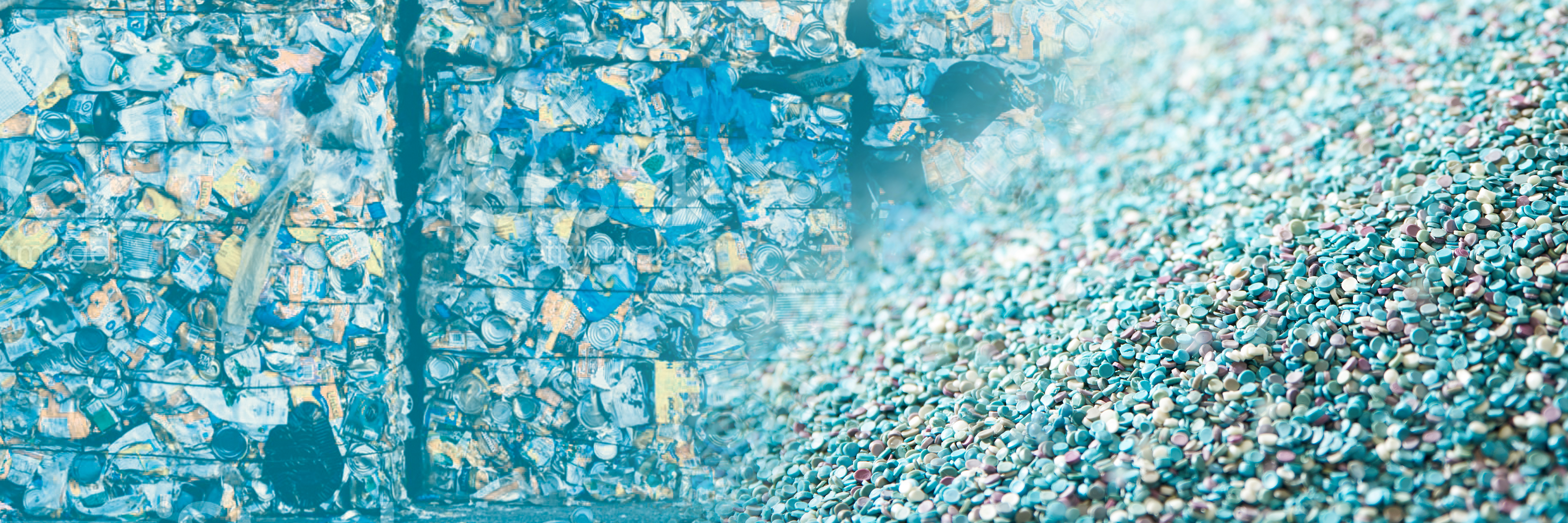 Hintergrund: Bunte Plastikflaschen