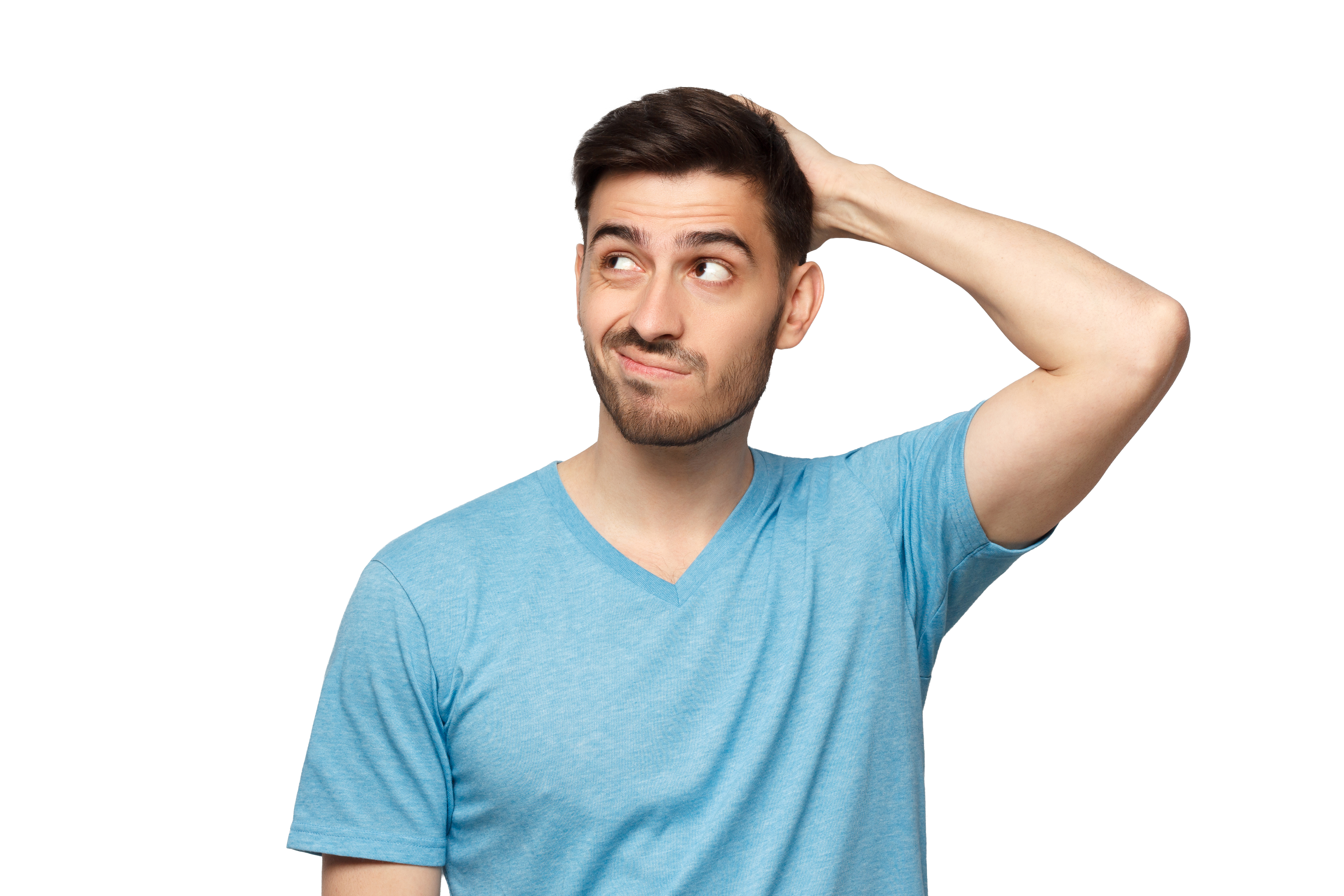 Alter Mann kaut Fingernägel